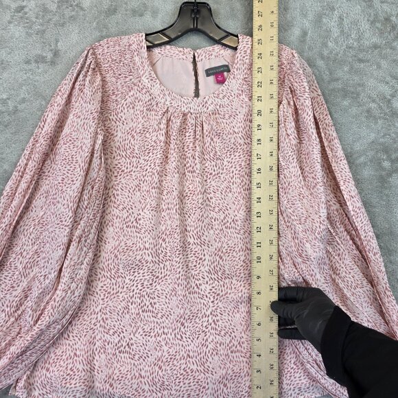 Vince Camuto Blouse Womens Medium Daisy Daze Long Sleeve Boho Top NWT - Picture 3 of 12